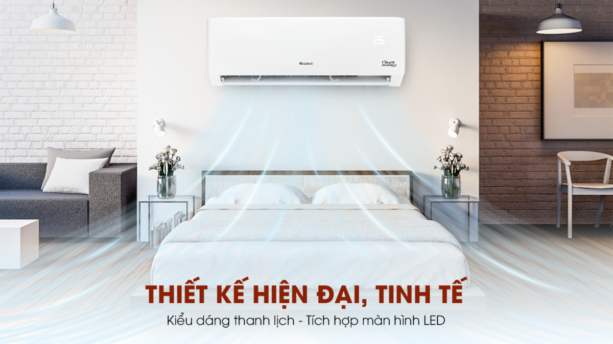 ĐIỀU HÒA GREE 1 CHIỀU INVERTER 12000BTU GWC12PB-K3D0P4 2